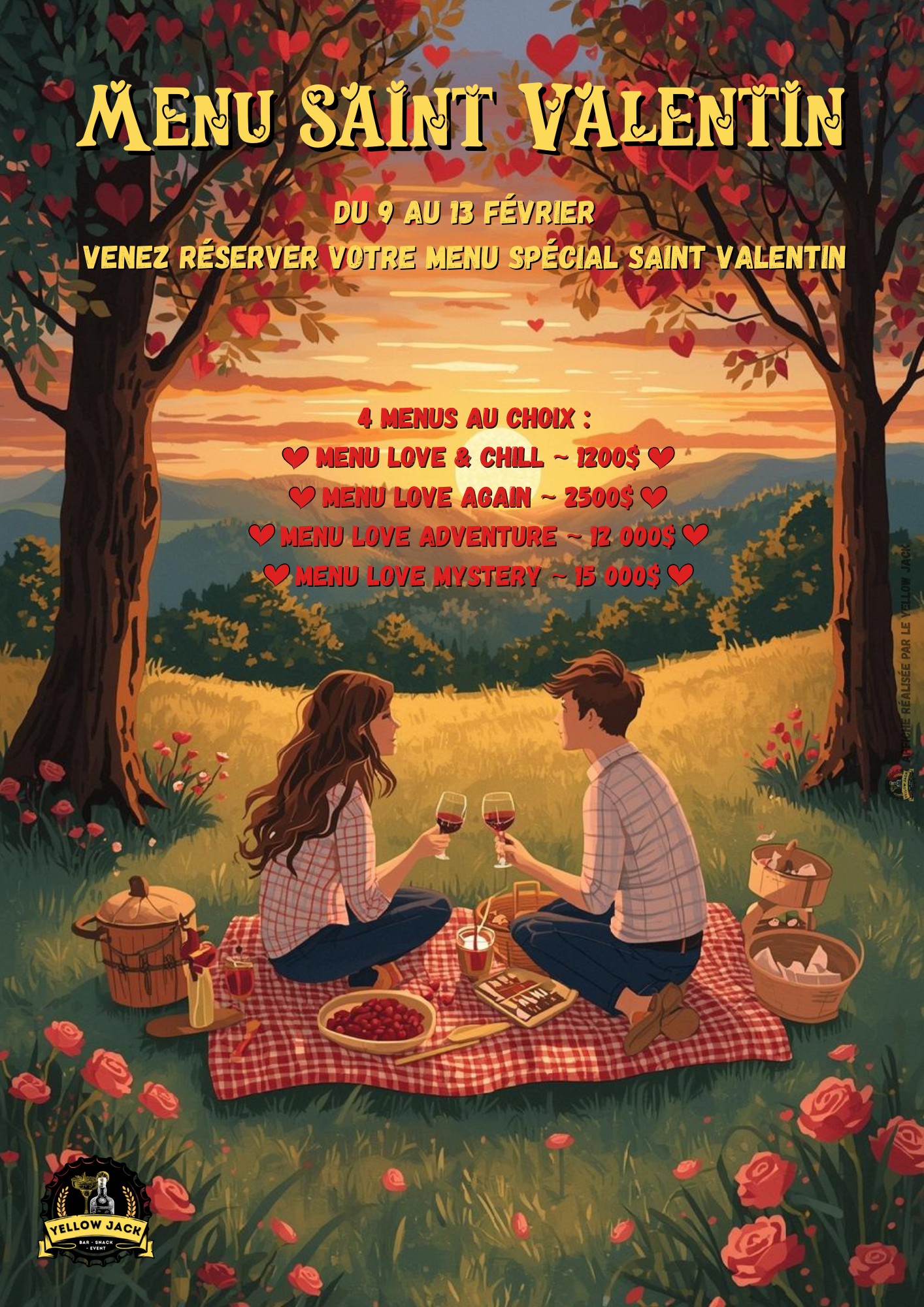 Menu Saint Valentin